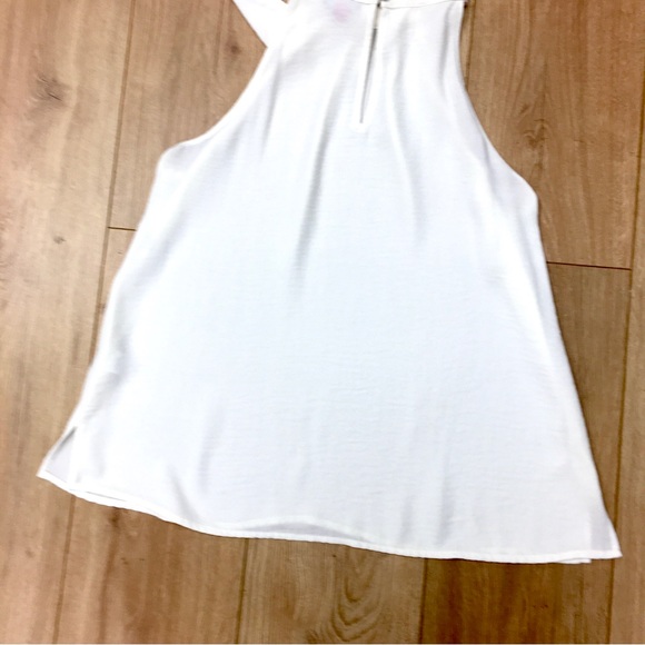 Vince Camuto white blouse tank top shirt workwear office career professional - Picture 5 of 6